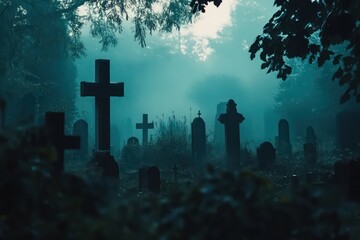 A graveyard filled with restless spirits. 