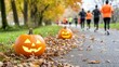 © wudu_8 - Halloween-themed 5K race in an American city runners in spooky costumes