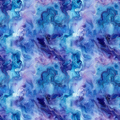 Wall Mural - a mesmerizing swirl of blues and purples dances across a textured surface at twilight