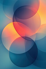 Poster - Colorful abstract circles blend seamlessly in a vibrant composition on a soft background