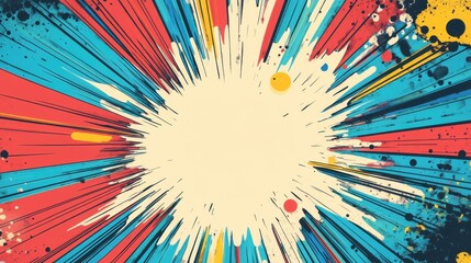 Poster - Colorful Abstract Comic Background Template