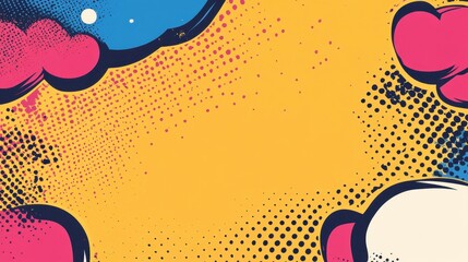 Poster - Colorful Abstract Comic Background Template Design
