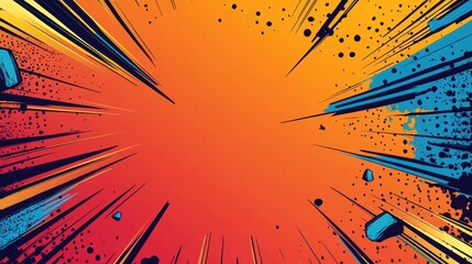 Poster - Colorful Abstract Comic Style Background Template