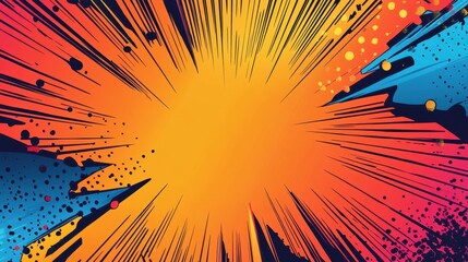 Poster - Vibrant Abstract Comic Background Template