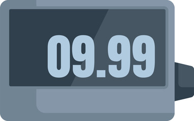 Poster - digital taxi counter showing price for client in city at night