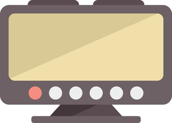 Poster - flat screen television with its screen illuminated is displaying a blank screen, suggesting a moment