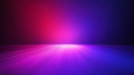 Fototapete - Abstract background with vibrant pink and blue gradient and glowing light rays emanating from the center.