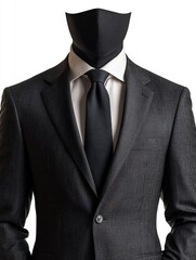 Poster - Businessman concept dressed in black Suit and black ties