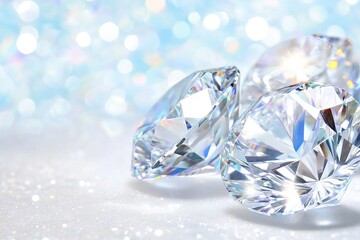 Aufkleber - Shimmering Diamonds Showcasing Brilliance From Kalimantan's Rich Geological Landscape