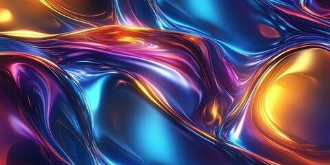 Wall Mural - Vibrant abstract background with smooth waves and dynamic colors