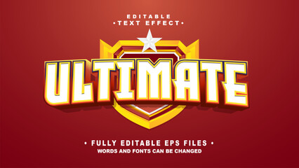 Poster - editable 3d ultimate text effect.typhography logo