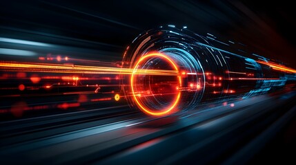 Poster - experimental abstract art visualizing the connectivity and movement of a smart transit system featur