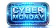 © HaJung - Stunning 3D Abstract Glowing Cyber Monday Offer: Dynamic Digital Glow Concept with Floating Tech Elements - Perfect for E-commerce Promotions!