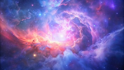 abstract blue and pink galaxy