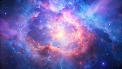Wall Mural - abstract blue and pink galaxy