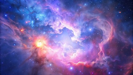 Wall Mural - abstract blue and pink galaxy