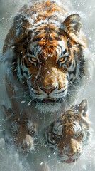 Sticker - Majestic Tiger in Winter Snow