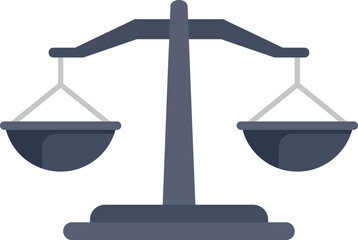 Poster - Balance scale weighing two empty pans, symbolizing the concept of equality and justice