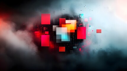Poster - visionary abstract design showcasing the constant motion and of smart mobility technologies within a