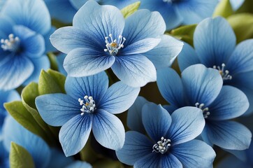 blue and white flowers