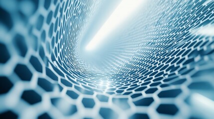 Aufkleber - Abstract Blue Hexagon Pattern Background
