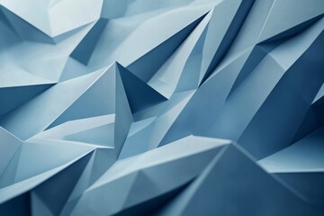 Poster - Abstract Geometric Pattern in Blue Tones