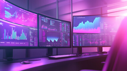 Wall Mural - Business finance digital professional key performance indicator KPI metrics dashboard office chart graph data technology, sales revenue growth strategic analysis review management presentation success