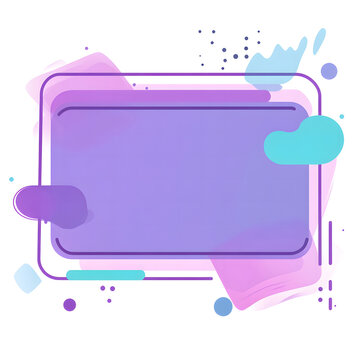 Vector flat style, simple clean lines illustration design of two long rectangular buttons in blue and purple colors on a white background design. Simple shapes design, no shadows design