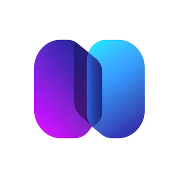 Vector flat style, simple clean lines illustration design of two long rectangular buttons in blue and purple colors on a white background design. Simple shapes design, no shadows design
