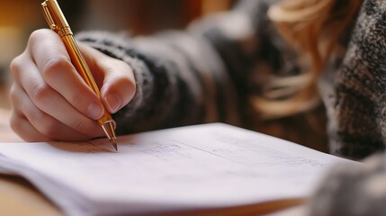 Close-up of businessman's hand writing on document graph at office meeting