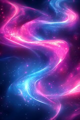 Poster - A stunning abstract swirl of vibrant pink and blue light against a dark background, evoking a sense of cosmic energy and movement.