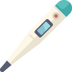 Poster - digital medical thermometer showing temperature, a measuring tool for fever, healthcare and illness