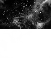 Wall Mural - abstract white particles on transparent background