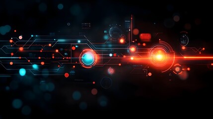 Poster - Experimental abstract art visualizing the connectivity and movement of a futuristic smart transit system with glowing pathways dynamic shapes representing data flow