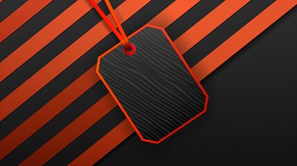 Aufkleber - The vibrant Black Friday sale tag showcases exclusive deals against a striking black background with bold orange stripes. Generative AI