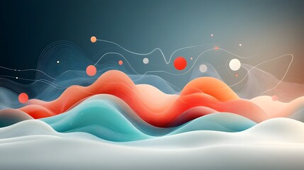 Poster - sophisticated digital design featuring muted tones refined textures and minimalist data driven graph