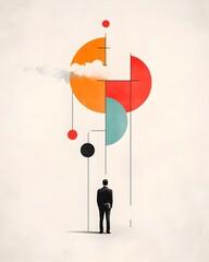 Aufkleber - minimalist digital design featuring clean lines subtle textures