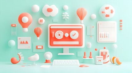 Poster - Thoughtful digital design featuring clean typography minimalist graphics and subtle data visualizations  Geometric patterns sleek and modern design elements crisp rendering