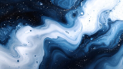 Aufkleber - A swirling blend of deep blues and whites resembling a cosmic night sky with swirling patterns and stars throughout the texture