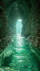 Wall Mural - Serene Sea Cave: A Hidden Gem of Nature