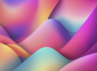 Aufkleber - Colorful gradient abstract artwork with smooth, wavy lines in vibrant pink, orange, and blue hues, creating a lively and energetic feel, AI generated