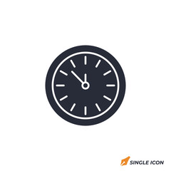 Leinwandbilder - Clock icon vector illustration. Clock symbol isolated on white background
