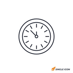 Leinwandbilder - Clock icon vector illustration. Clock symbol isolated on white background