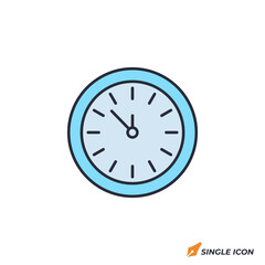 Leinwandbilder - Clock icon vector illustration. Clock symbol isolated on white background