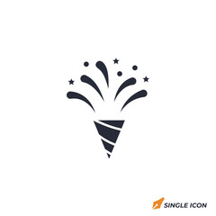 Leinwandbilder - Confetti icon vector illustration. Confetti symbol isolated on white background