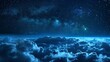 © tanibond - Night sky with stars and clouds. Ilustration generated by ai