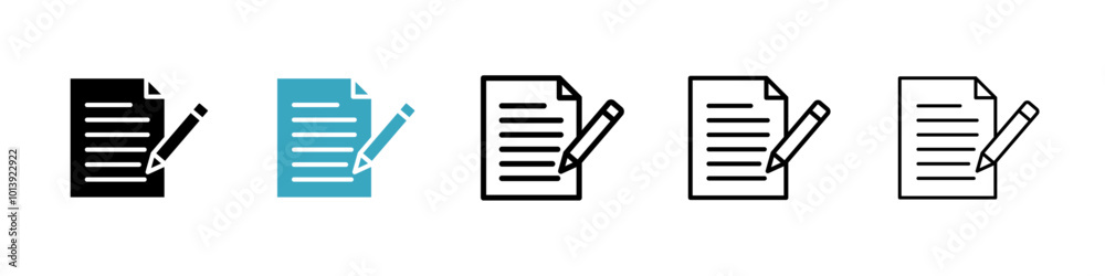 Writing icon vector illustration set Stock Vector | Adobe Stock