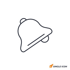 Leinwandbilder - bell icon vector illustration. bell symbol isolated on white background