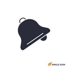 Leinwandbilder - bell icon vector illustration. bell symbol isolated on white background