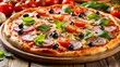 © SAKIB Graphics World - pizza with salami and tomatoes